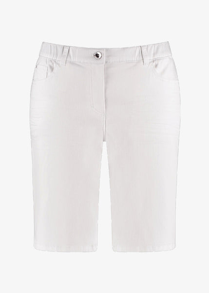 Samoon Stretch Bermuda shorts in White
