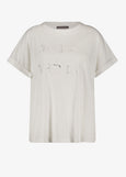 Samoon Beaded "Today is the Day" T-shirt in White