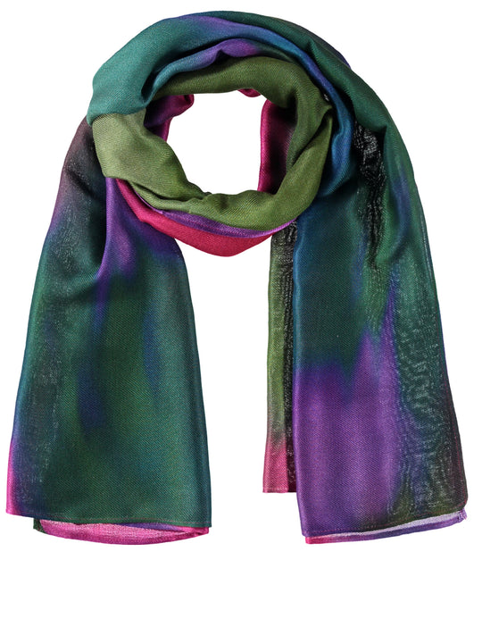 Samoon Abstract Print Scarf in Dark Green Print
