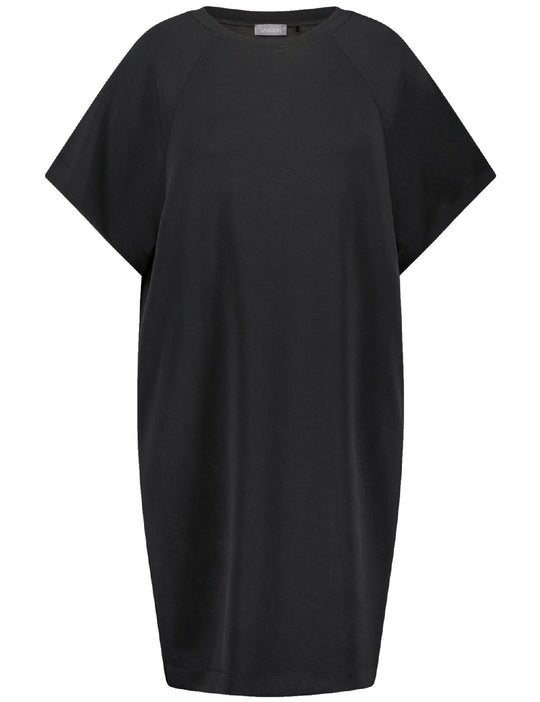 front view of Samoon plus size Short sleeve Modal Cotton Jersey Column Dress