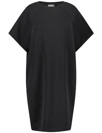 front view of Samoon plus size Short sleeve Modal Cotton Jersey Column Dress