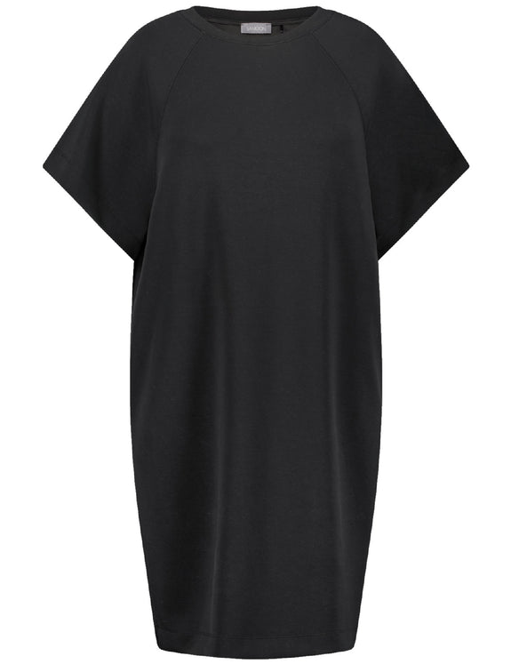 front view of Samoon plus size Short sleeve Modal Cotton Jersey Column Dress