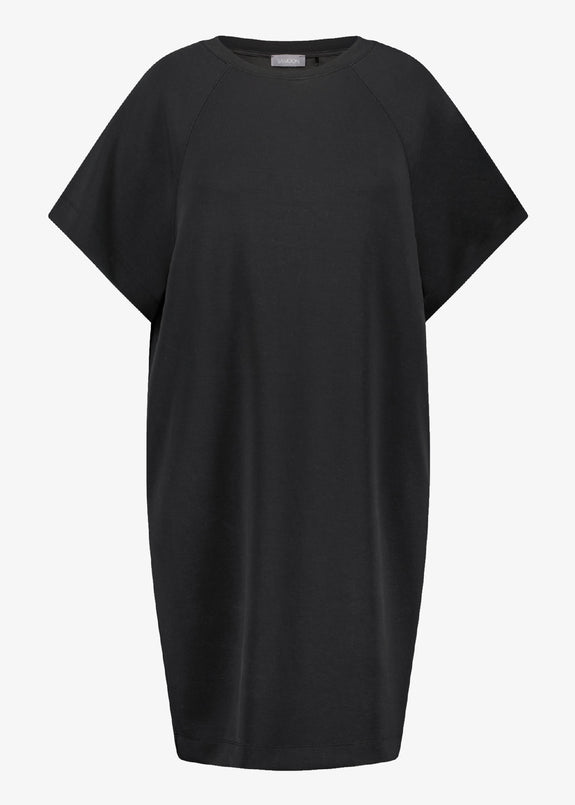 front view of Samoon plus size Short sleeve Modal Cotton Jersey Column Dress