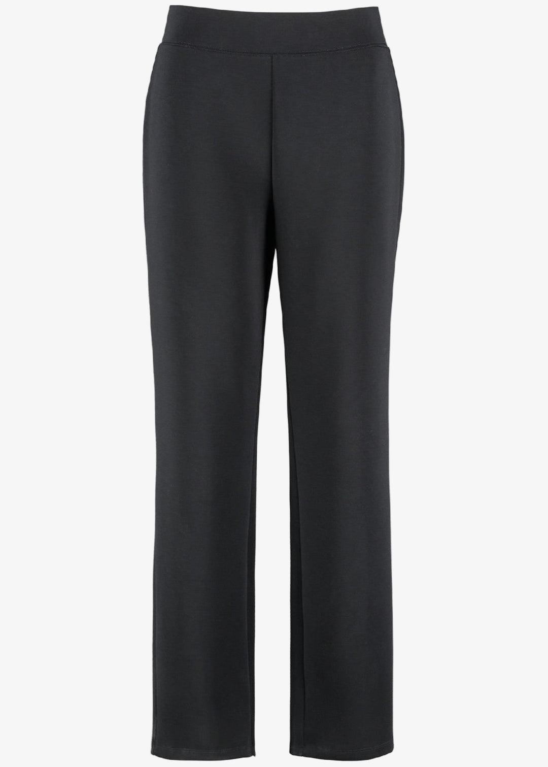 front view of Samoon plus size Modal Cotton Jersey P.O Pant in Black