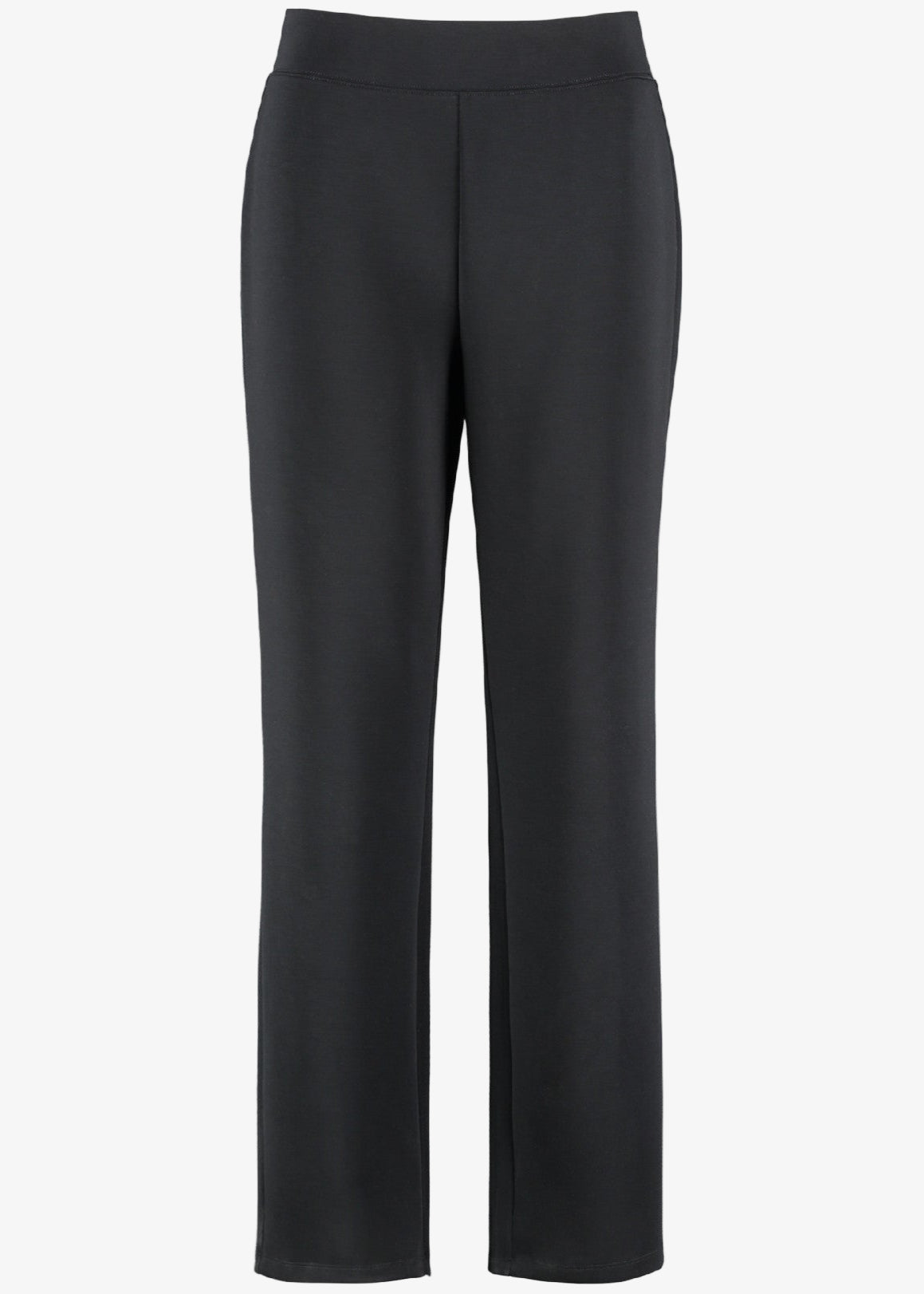 front view of Samoon plus size Modal Cotton Jersey P.O Pant in Black