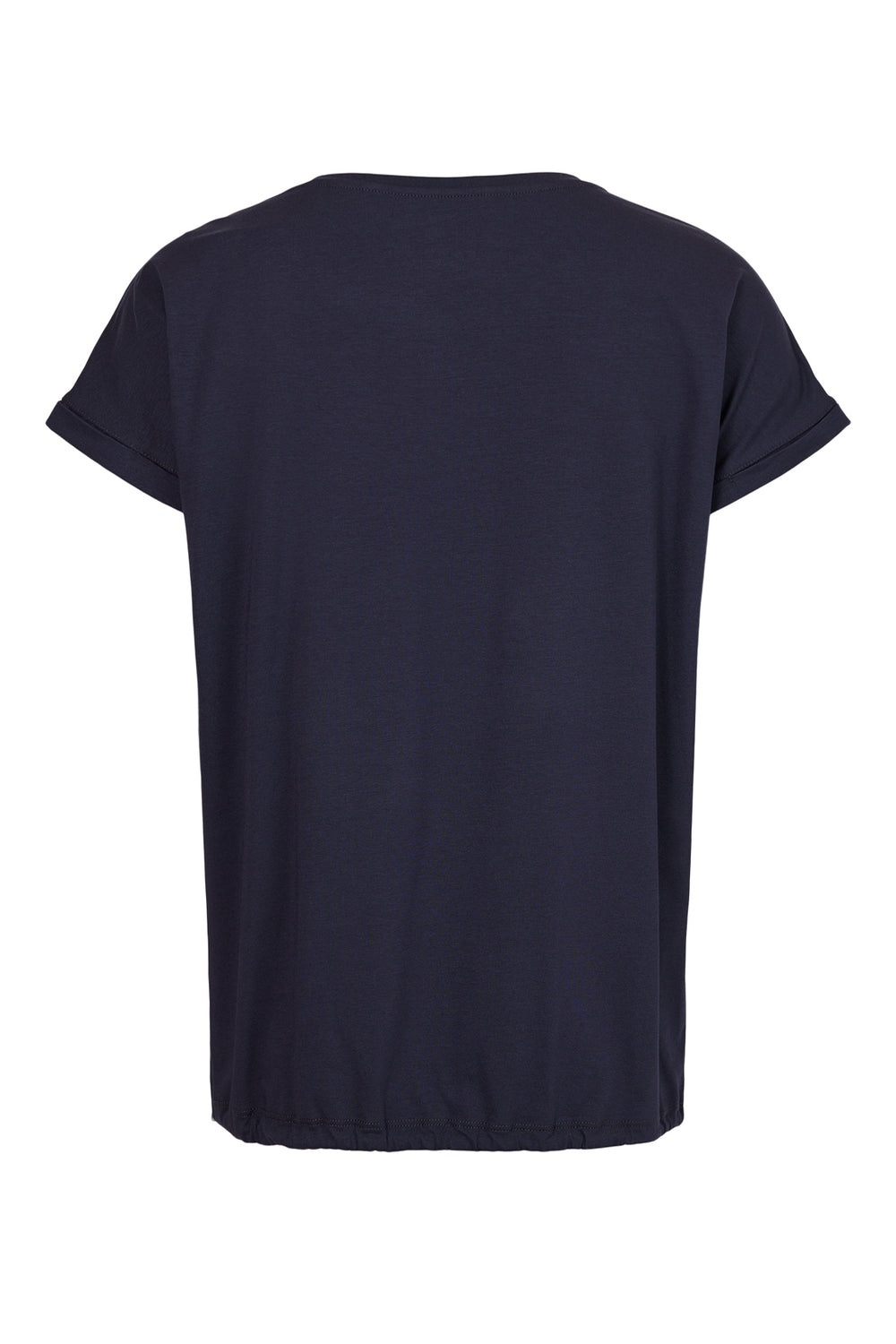 I'Cona Graphic Tee with Drawstring Hem in Navy