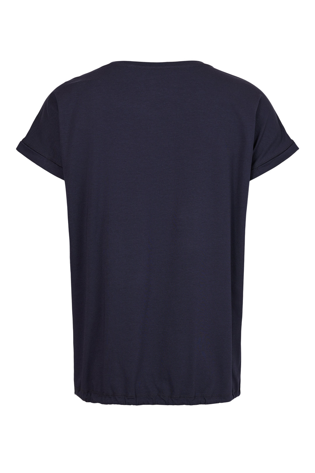 I'Cona Graphic Tee with Drawstring Hem in Navy