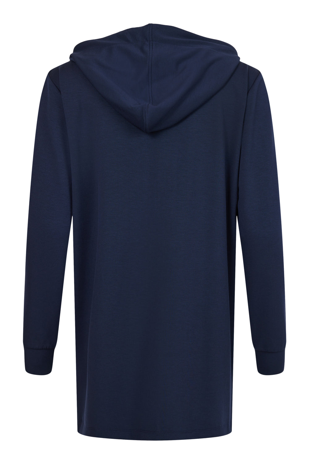 I'Cona Long Zip Front Jacket with Graphic Print in Navy