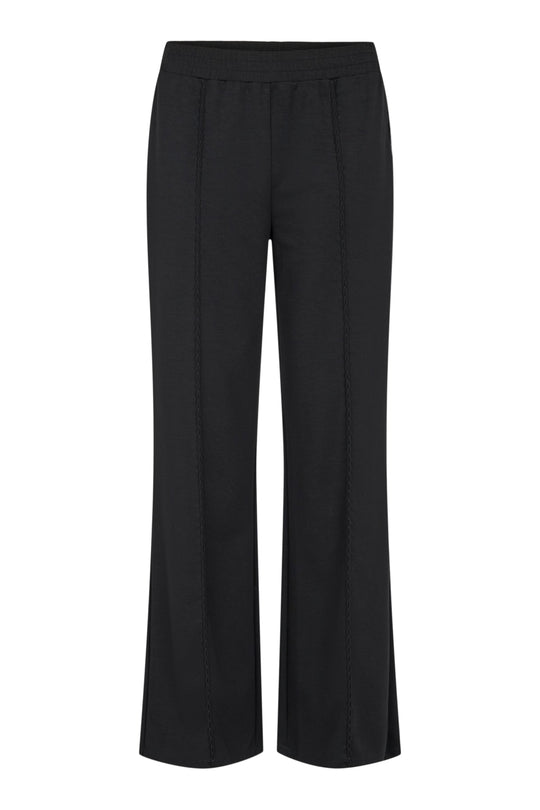 I'cona Scuba Pull On Wide Leg Pant in Black