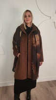 Eileen Fisher Sheared Suri Alpaca Stand Collar Coat