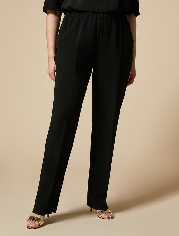 Marina Rinaldi Rapsodia Triacetate Comfort Trouser in Black