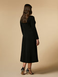 Marina Rinaldi Garbrielle Knit Fit & Flare Dress in Black