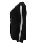 Joseph Ribkoff Jersey Blazer with Beaded/Mesh sleeve insets in Black