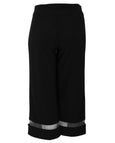 Joseph Ribkoff Jersey Pant with Bead/Mesh Side Panel in Black