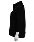 Joseph Ribkoff Split Cowl 3/4 Sleeve Sweater in Black