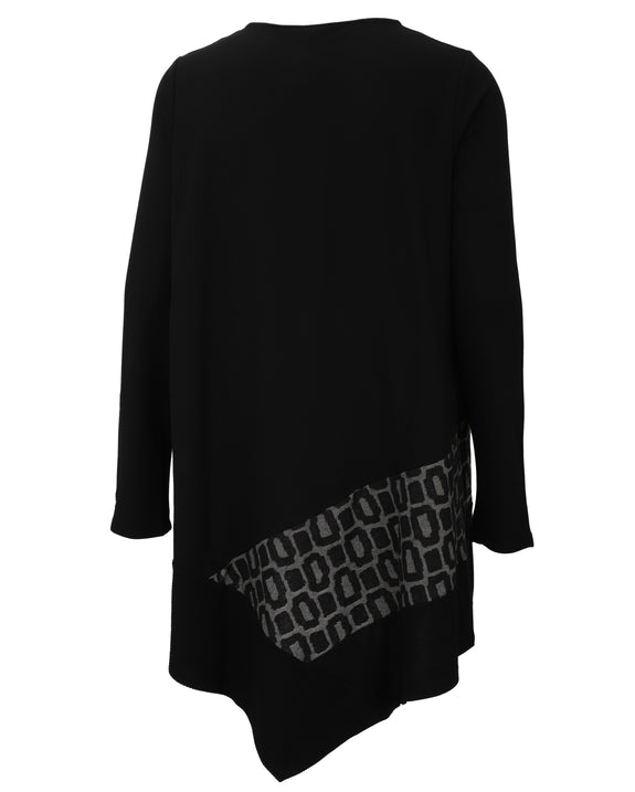 Alembika Mix Media tunic with Textured Trim