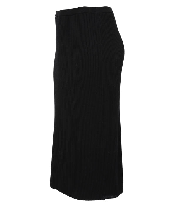 Eileen Fisher Merino Knit Slim Pencil Skirt in Black