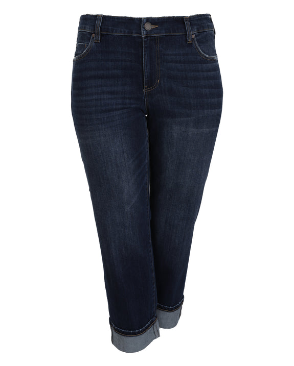 Liverpool Marley Girlfriend rolled cuff jean in Bartlett