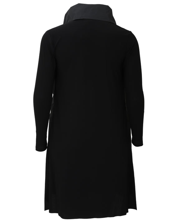 Igor England Taffeta Cowl Neck Tunic in Black