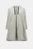 Joseph Ribkoff Memory Woven Hooded Trapeze Coat in Moonstone