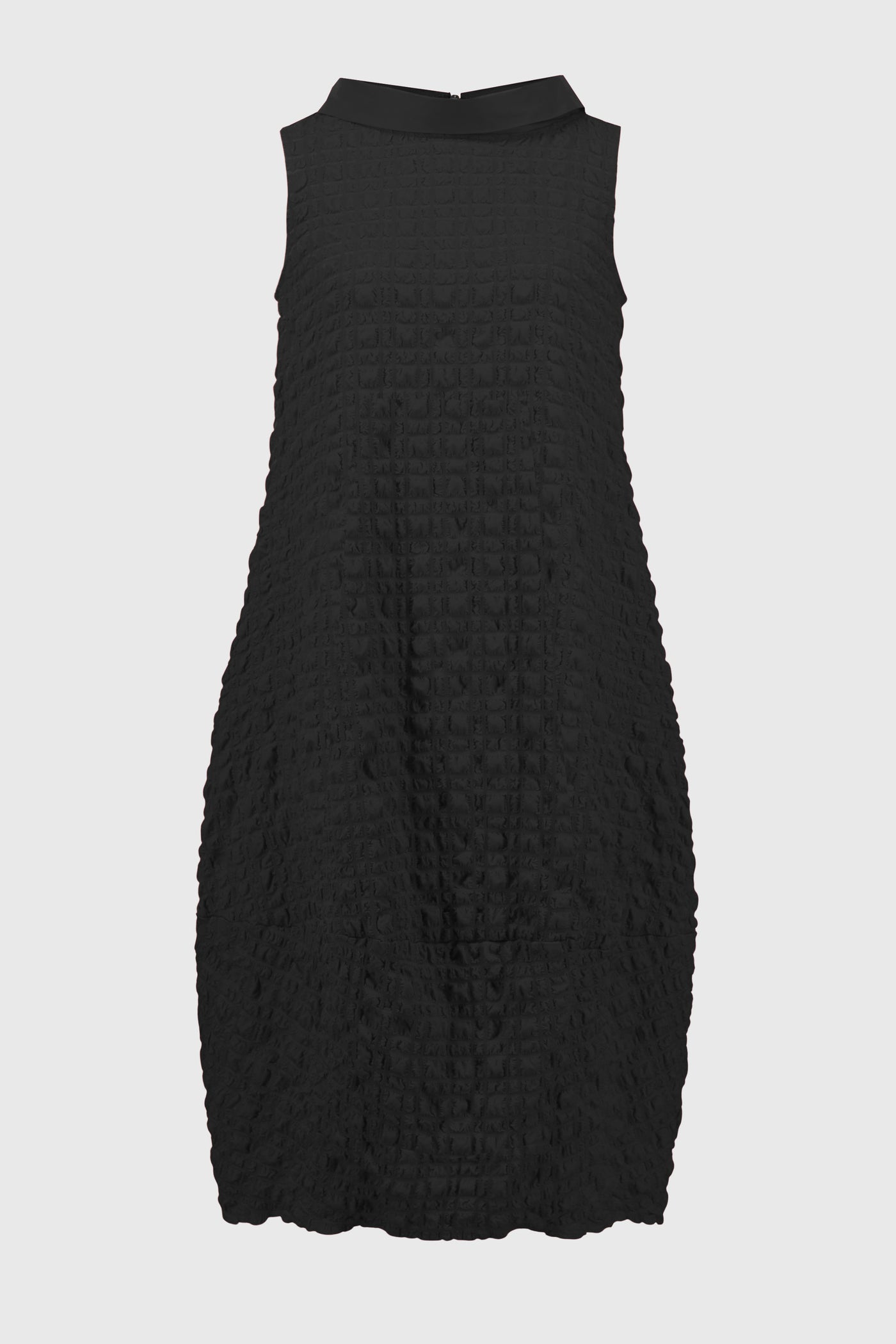 Joseph Ribkoff Textured Woven Sleeveless Cocoon Dress in Black