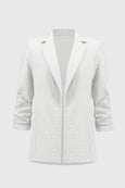 Joseph Ribkoff Woven Jacquard Textured Blazer in White