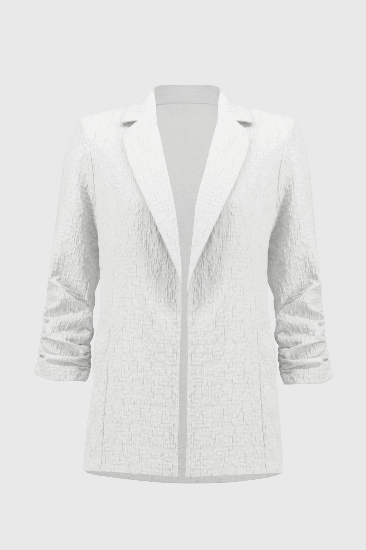 Joseph Ribkoff Woven Jacquard Textured Blazer in White