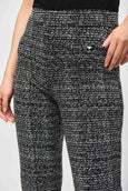 JR jacquard knit abstract print Pant in Black/Off-White