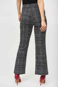 JR jacquard knit abstract print Pant in Black/Off-White