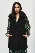 Joseph Ribkoff Long Poodle Vest in Black