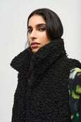 Joseph Ribkoff Long Poodle Vest in Black