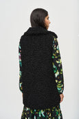 Joseph Ribkoff Long Poodle Vest in Black