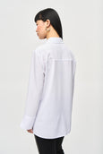 Joseph Ribkoff Stretch Long Sleeve Shirt with Pockets in White