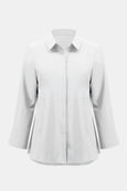 Joseph Ribkoff Stretch Long Sleeve Shirt with Pockets in White