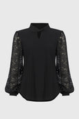 Joseph Ribkoff Silky Knit Top with Lace Sleeves