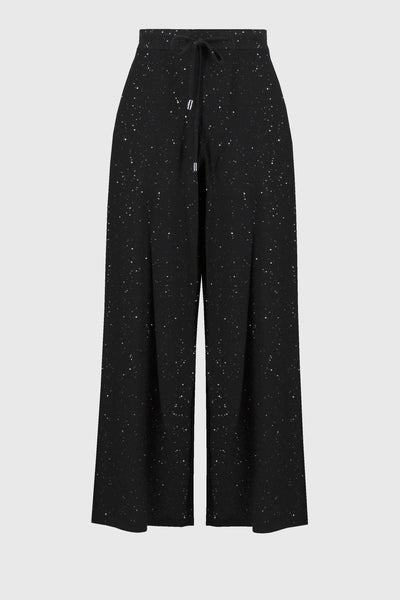 Joseph Ribkoff Sequined Sweater Knit Pull on Pant in Black