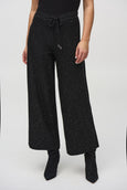 Joseph Ribkoff Sequined Sweater Knit Pull on Pant in Black