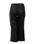 Joseph Ribkoff Leatherette Wide Leg Pull On Pant in Black