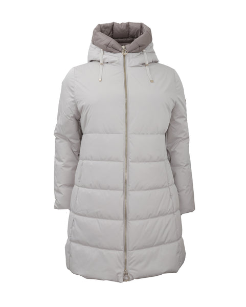 Junge Kris Hooded Quilted Puffer in Lt. Sand