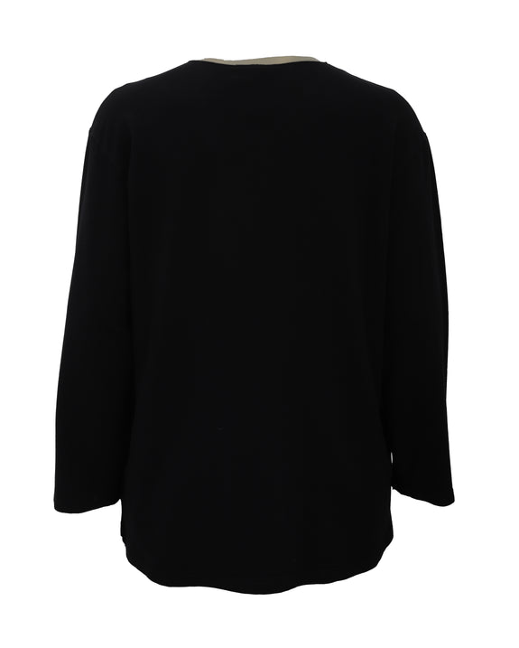 Bryn Walker Bamboo French Terry Sunday Top in Black