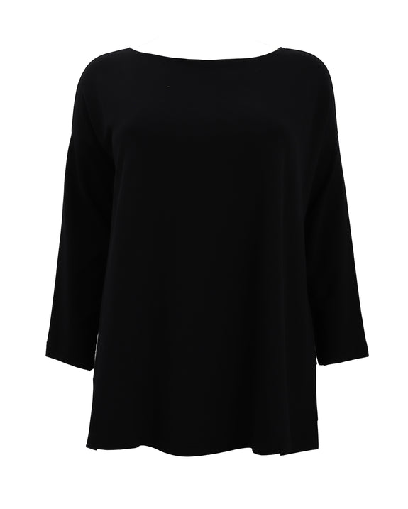 Bryn Walker Bamboo French Terry Bex Shirt in Black