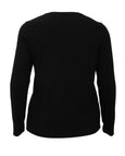 I'Cona Long Sleeve Tee with Metallic Motif in Black