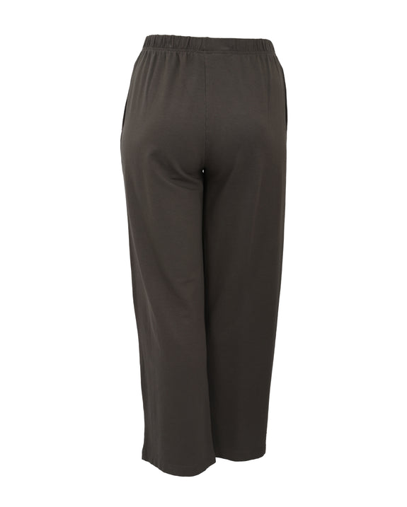 Bryn Walker Bamboo French Terry Elastic Waist Travel pant in Morel