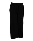 Bryn Walker Bamboo French Terry Elastic Waist Travel pant in Black