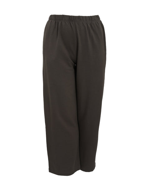 Bryn Walker Bamboo French Terry Elastic Waist Travel pant in Morel