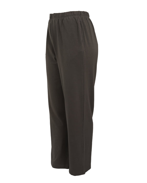 Bryn Walker Bamboo French Terry Elastic Waist Travel pant in Morel