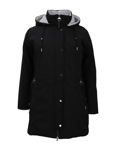 Frandsen Reversible All Weather Jacket in Black & Silver