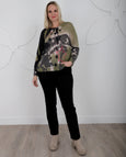 Lisa Todd Solar Power Luxury Cashmere Stars Sweater in Eden