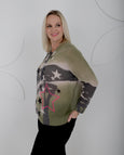 Lisa Todd Solar Power Luxury Cashmere Stars Sweater in Eden