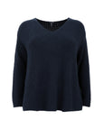 Eileen Fisher Organic Cotton Fluff v-neck Sweater in Deep Adriatic